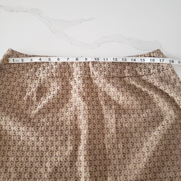 Vintage Michel Antoni  Collection Gold skirt embroidery Ladies Size 16 - Picture 6 of 6